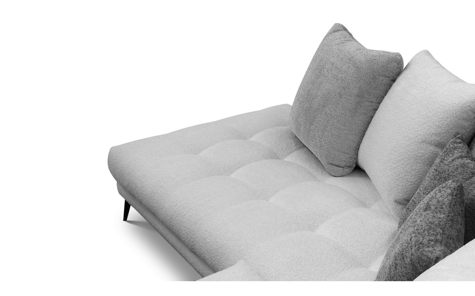 Ecksofa 5-Sitzer CALME, hellgrau und dunkelgrau