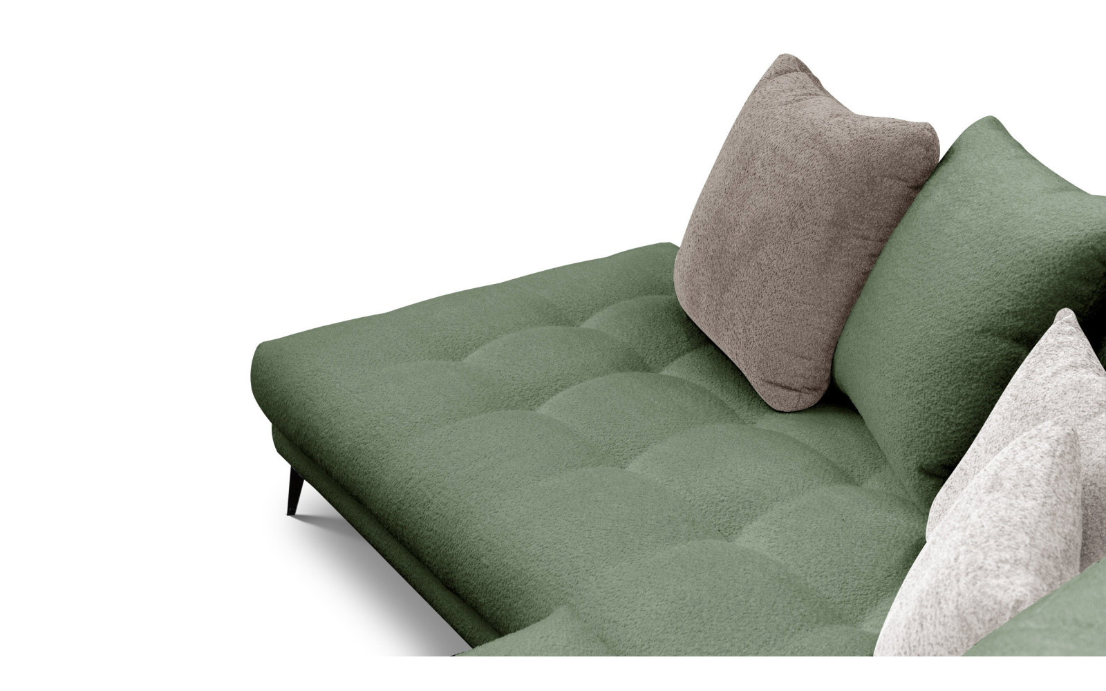 Ecksofa 5-Sitzer CALME, olive und beige