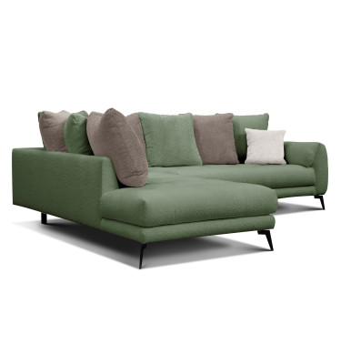 Ecksofa 5-Sitzer CALME, olive und beige