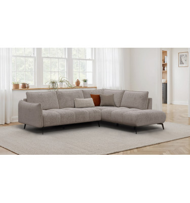 Ecksofa 5-Sitzer rechts AERA, dunkelbeige