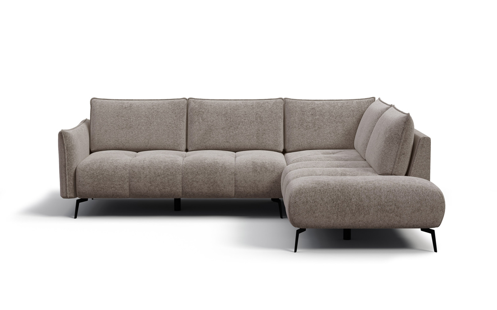 Ecksofa 5-Sitzer rechts AERA, dunkelbeige