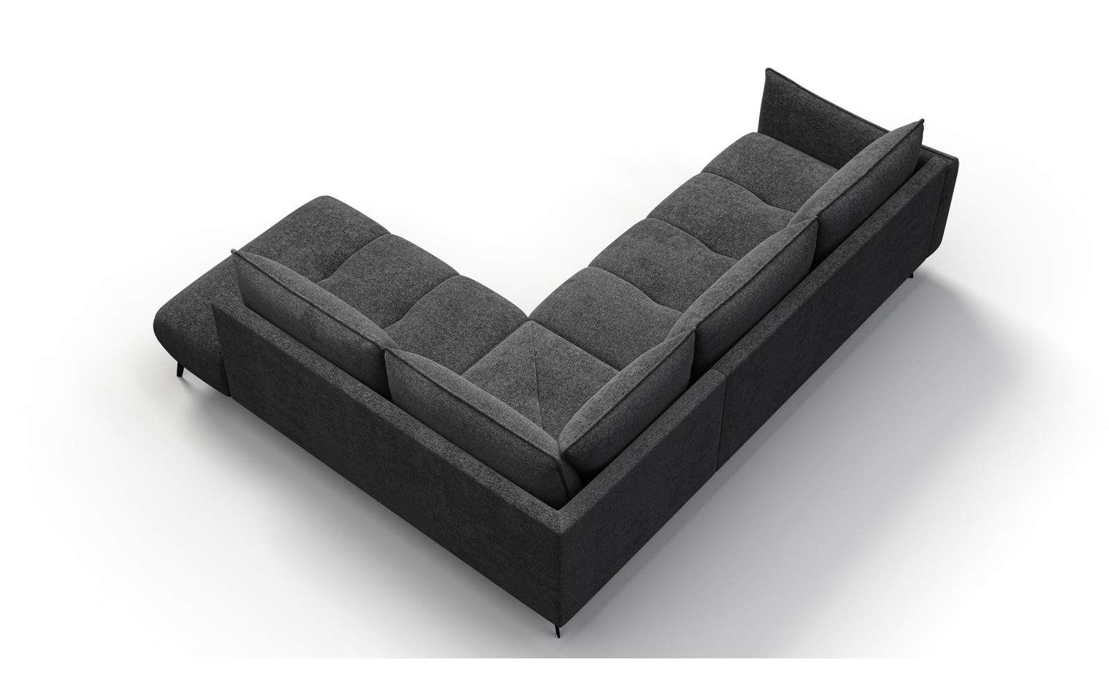 Ecksofa 5-Sitzer rechts AERA, dunkelgrau