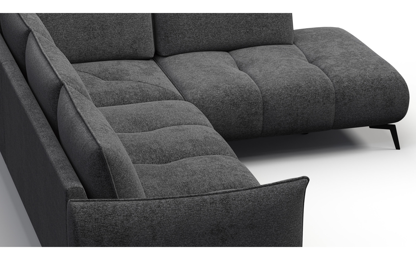 Ecksofa 5-Sitzer rechts AERA, dunkelgrau