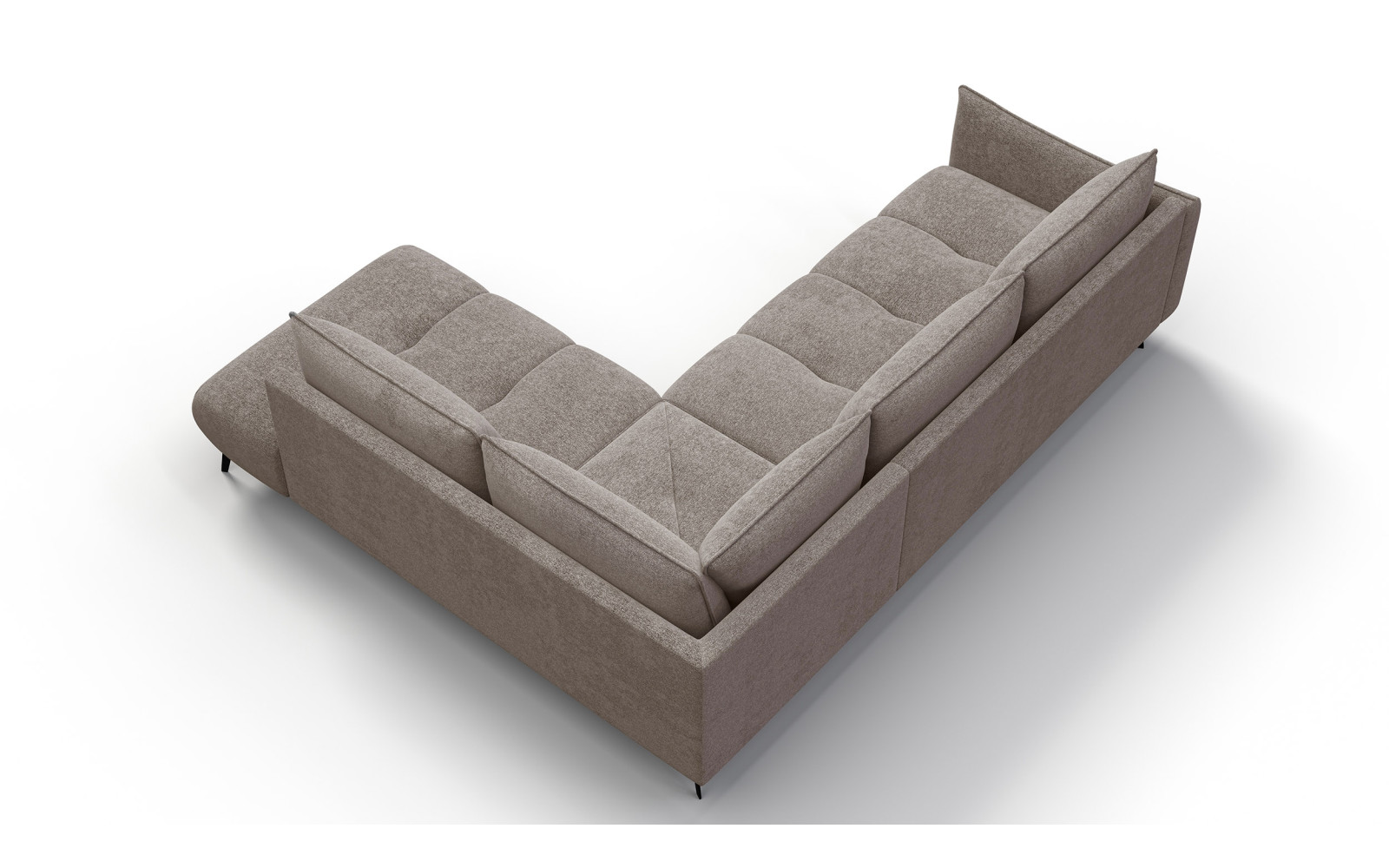 Ecksofa 5-Sitzer rechts AERA, dunkelbeige