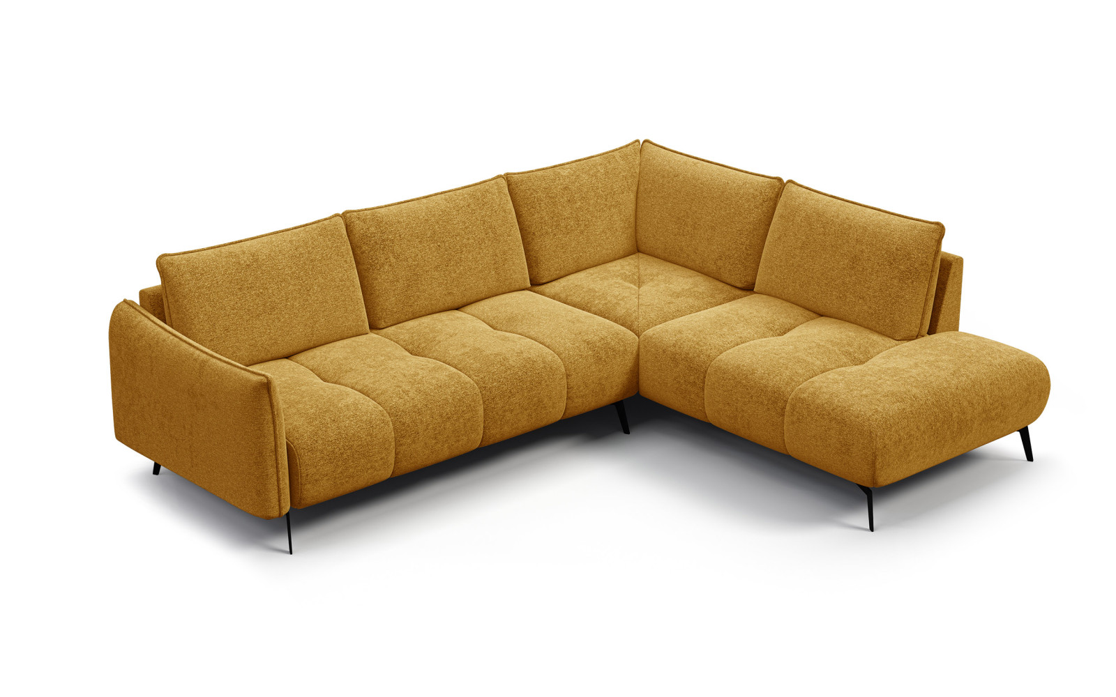 Ecksofa 5-Sitzer rechts AERA, gelb