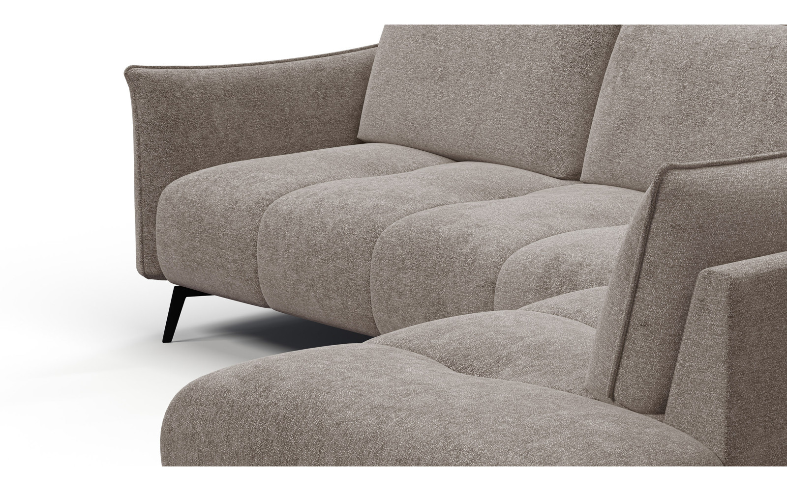 Ecksofa 5-Sitzer rechts AERA, dunkelbeige