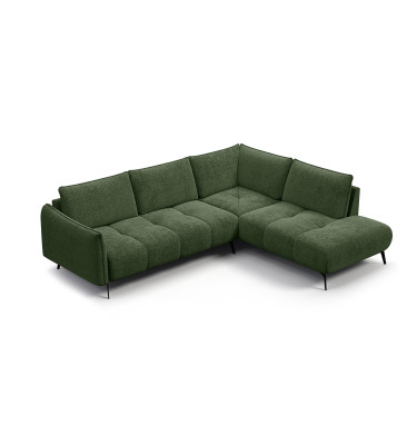 Ecksofa 5-Sitzer rechts AERA, dunkelgrün