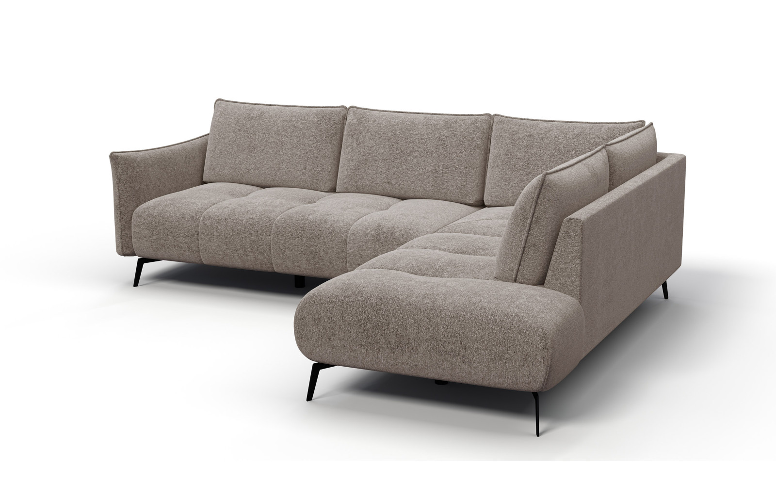 Ecksofa 5-Sitzer rechts AERA, dunkelbeige