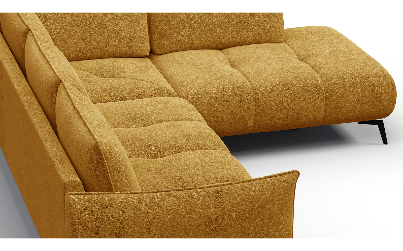 Ecksofa 5-Sitzer rechts AERA, gelb