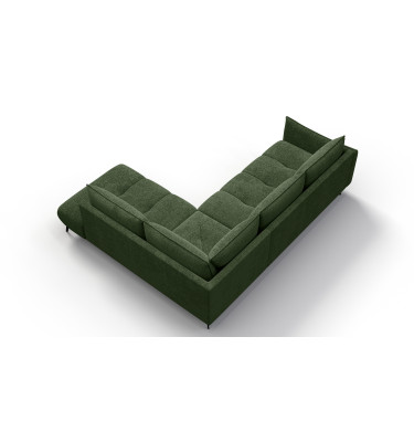 Ecksofa 5-Sitzer rechts AERA, dunkelgrün