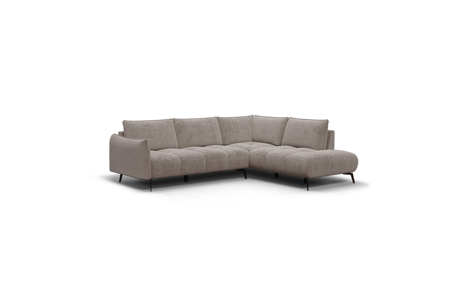 Ecksofa 5-Sitzer rechts AERA, dunkelbeige