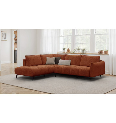 Ecksofa 5-Sitzer links AERA, orange