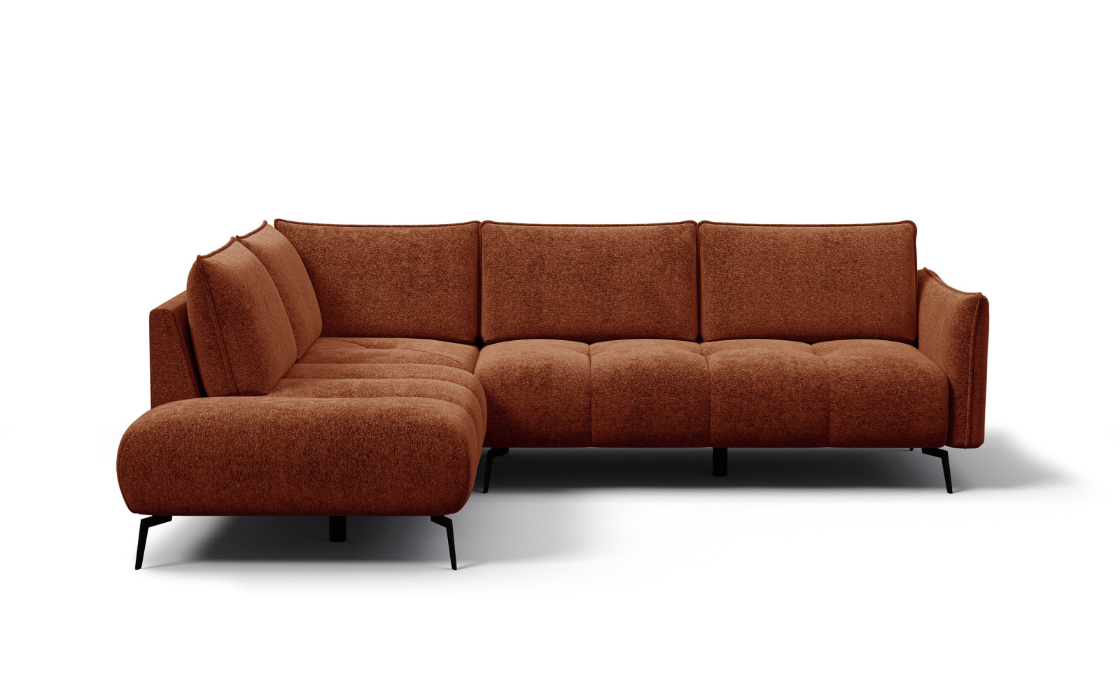 Ecksofa 5-Sitzer links AERA, orange