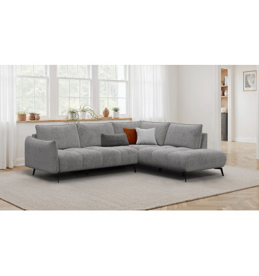 Ecksofa 5-Sitzer rechts AERA, platingrau
