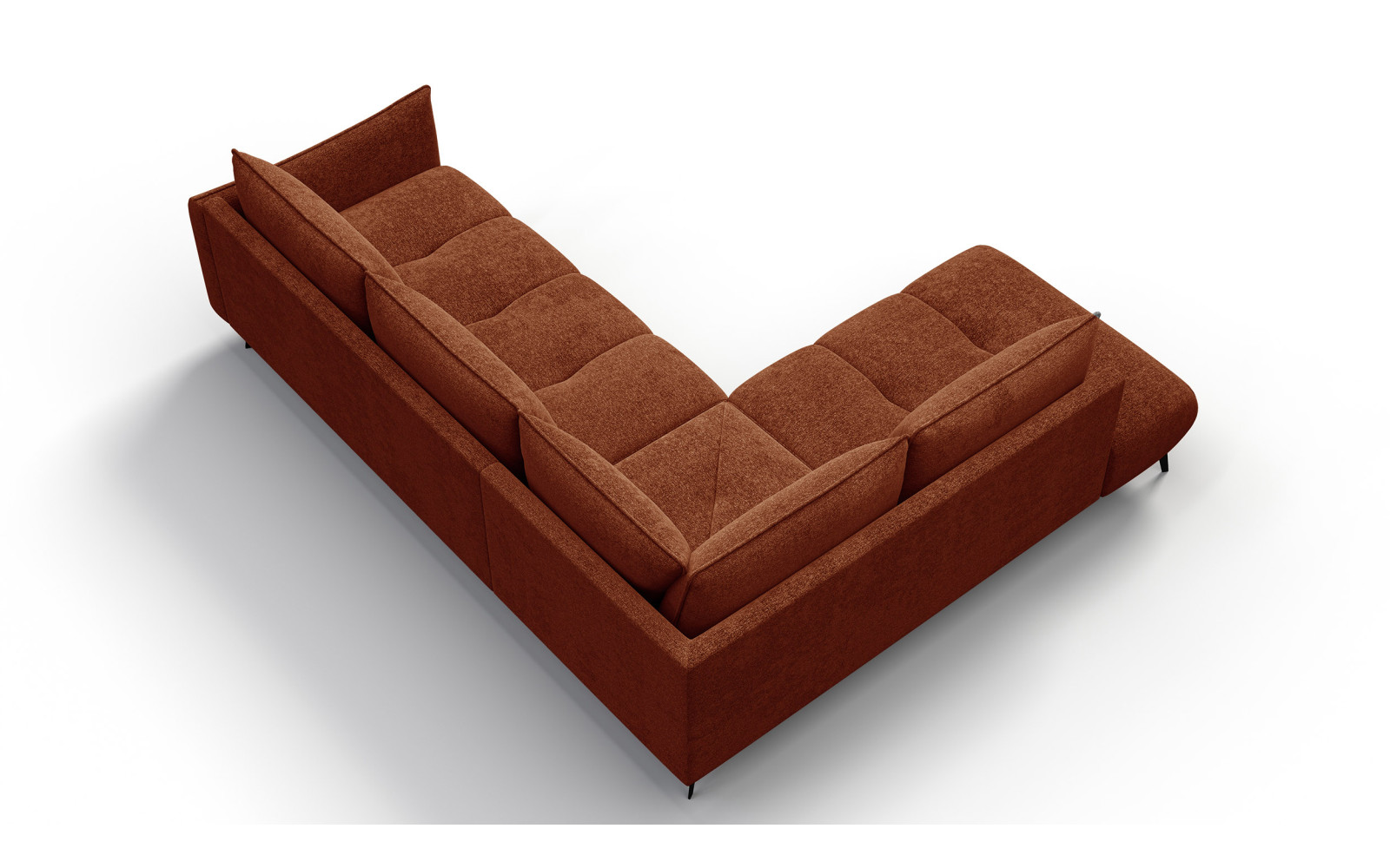 Ecksofa 5-Sitzer links AERA, orange