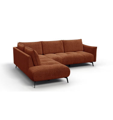 Ecksofa 5-Sitzer links AERA, orange