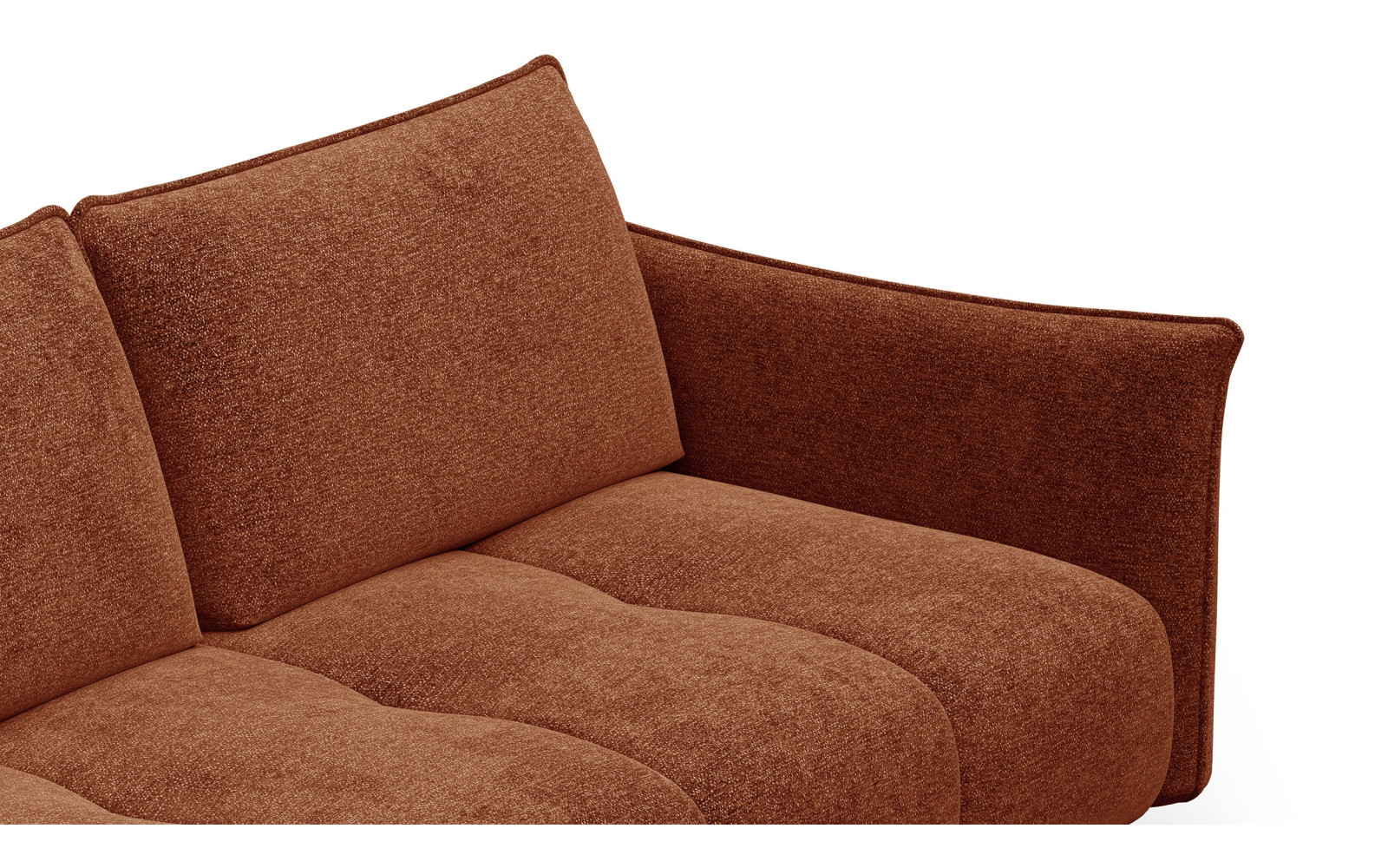 Ecksofa 5-Sitzer links AERA, orange