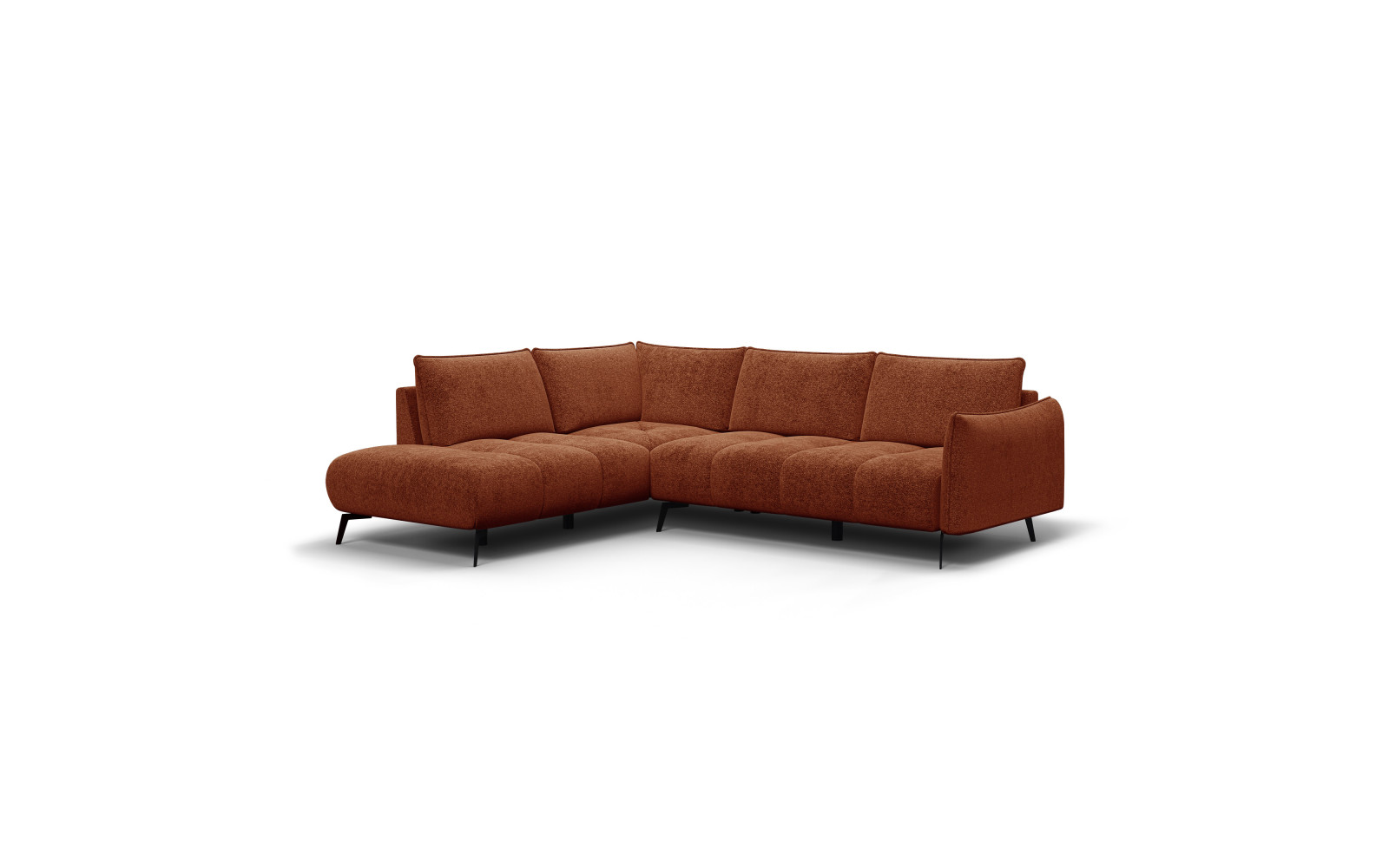 Ecksofa 5-Sitzer links AERA, orange