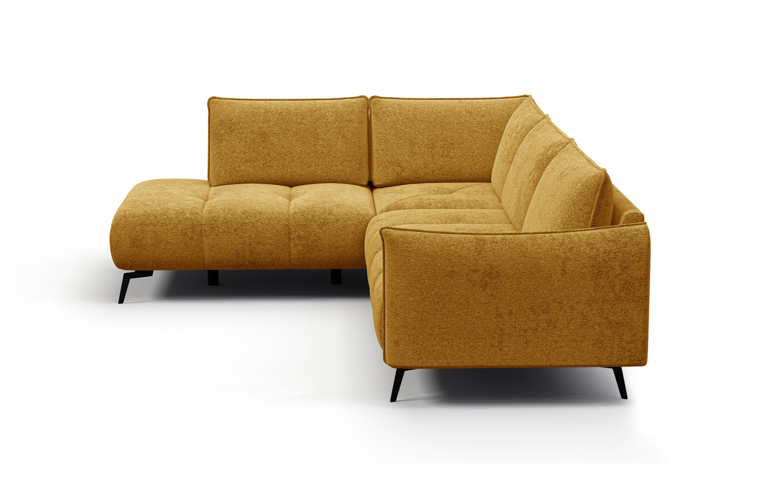 Ecksofa 5-Sitzer links AERA, gelb