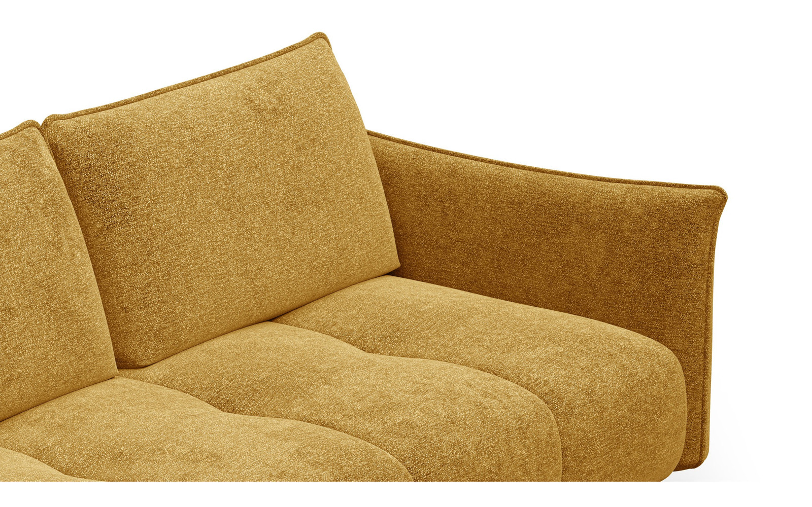 Ecksofa 5-Sitzer links AERA, gelb