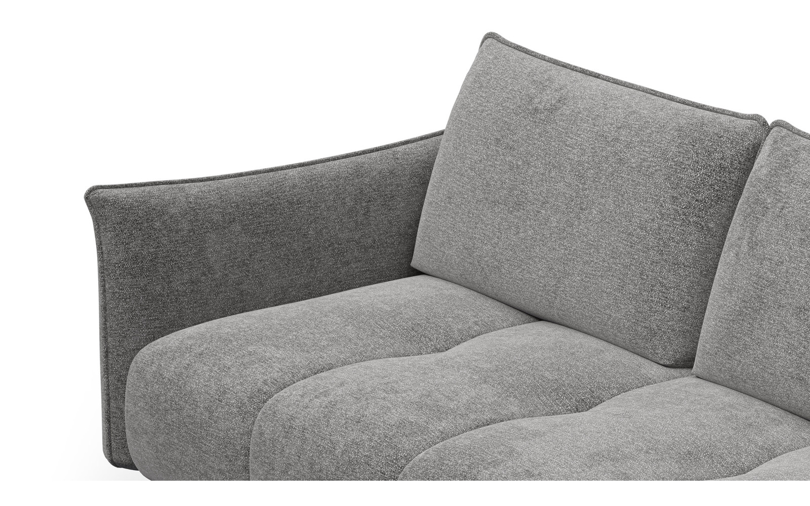 Ecksofa 5-Sitzer rechts AERA, platingrau