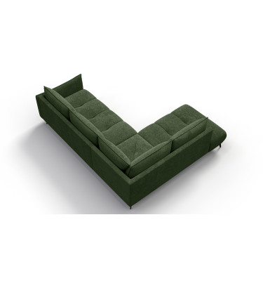 Ecksofa 5-Sitzer links AERA, dunkelgrün