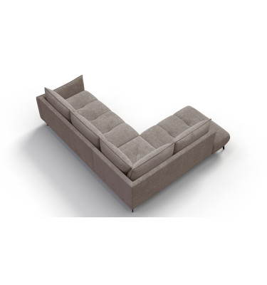 Ecksofa 5-Sitzer links AERA, dunkelbeige