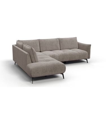 Ecksofa 5-Sitzer links AERA, dunkelbeige