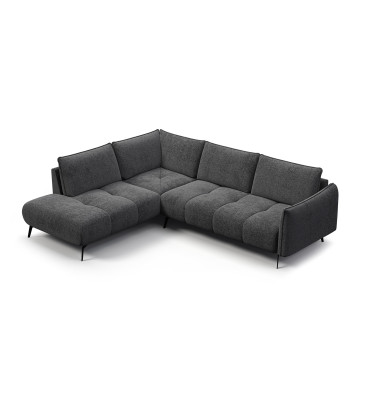 Ecksofa 5-Sitzer links AERA, dunkelgrau