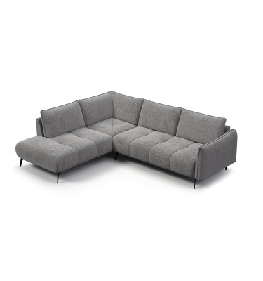 Ecksofa 5-Sitzer links AERA, platingrau