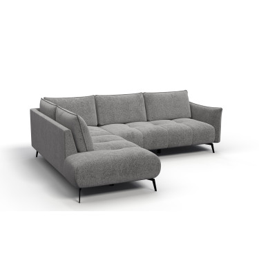 Ecksofa 5-Sitzer links AERA, platingrau