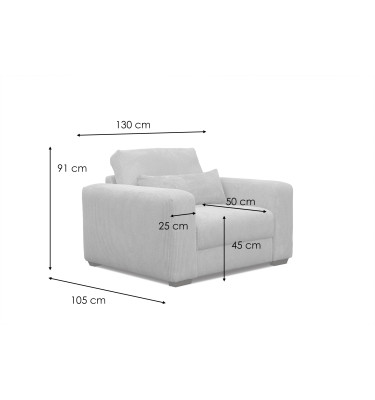 Sessel OLI, dunkelgrau