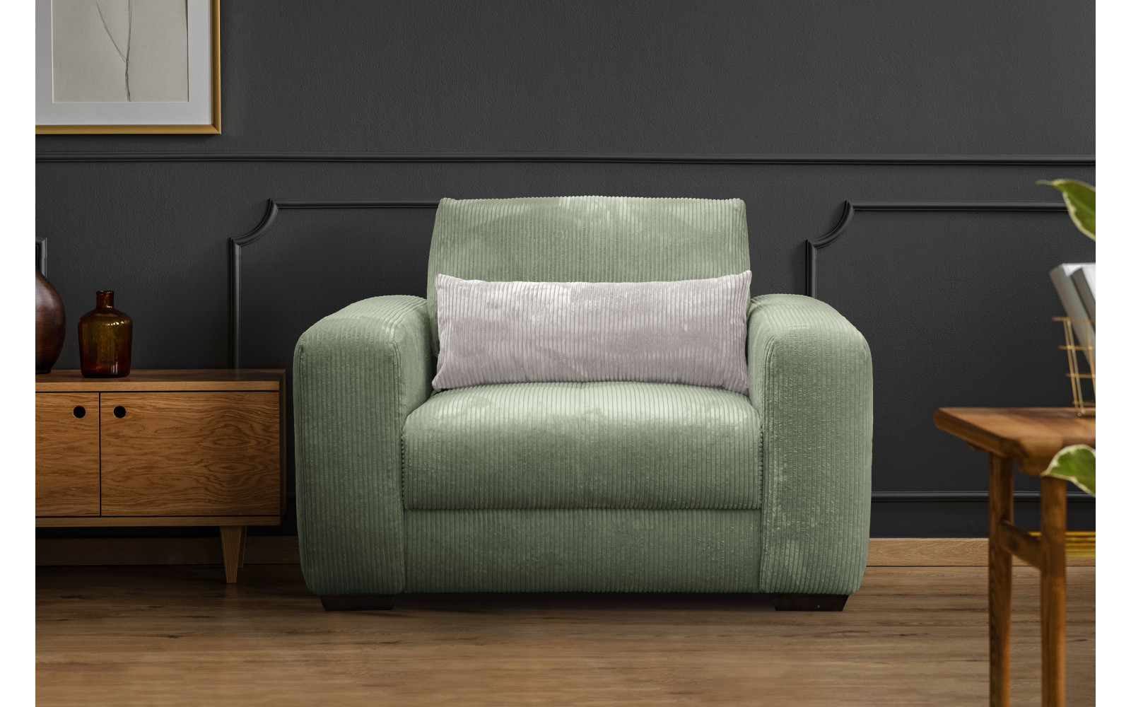 Sessel OLI, salbeigrün