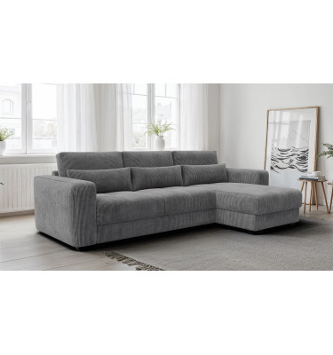 Ecksofa 4-Sitzer rechts OLI, dunkelgrau