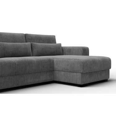 Ecksofa 4-Sitzer rechts OLI, dunkelgrau