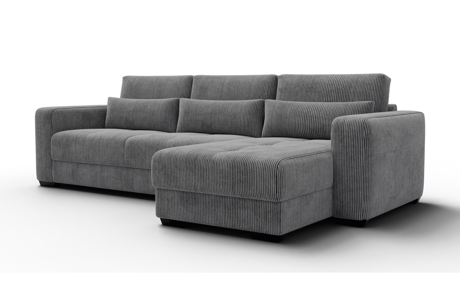 Ecksofa 4-Sitzer rechts OLI, dunkelgrau