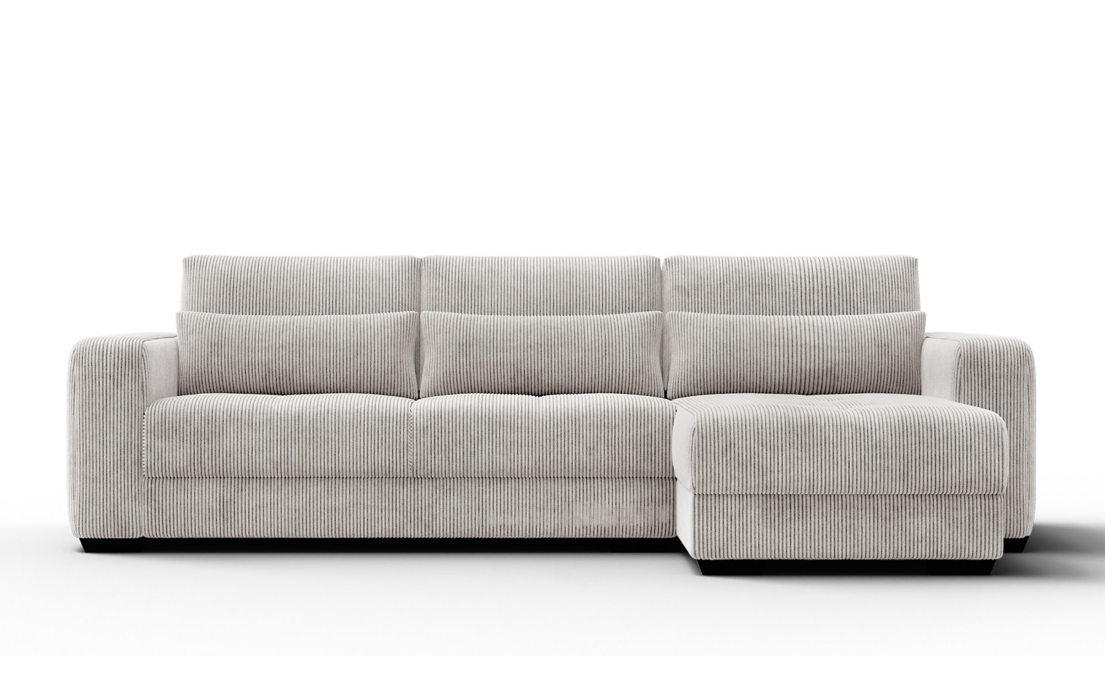 Ecksofa 4-Sitzer rechts OLI, perlweiß