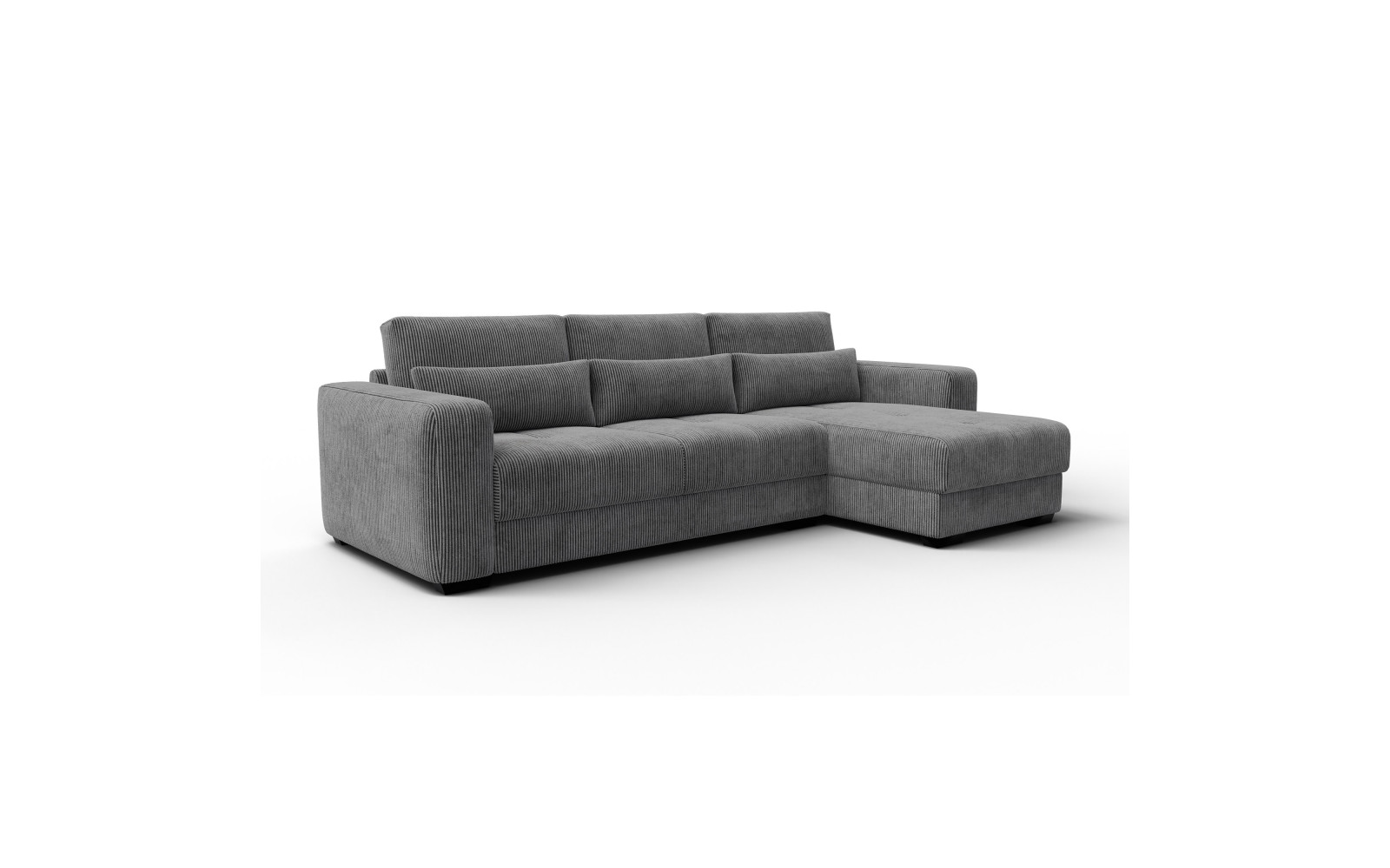 Ecksofa 4-Sitzer rechts OLI, dunkelgrau