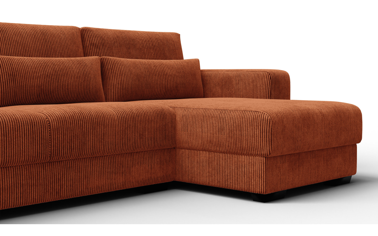 Ecksofa 4-Sitzer rechts OLI, orange