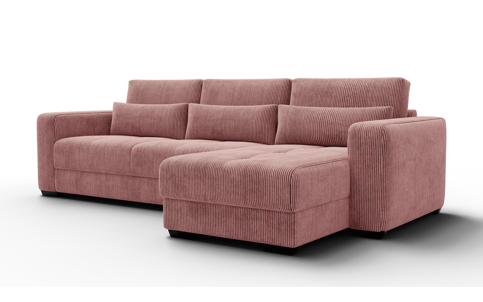 Ecksofa 4-Sitzer rechts OLI, altrosa