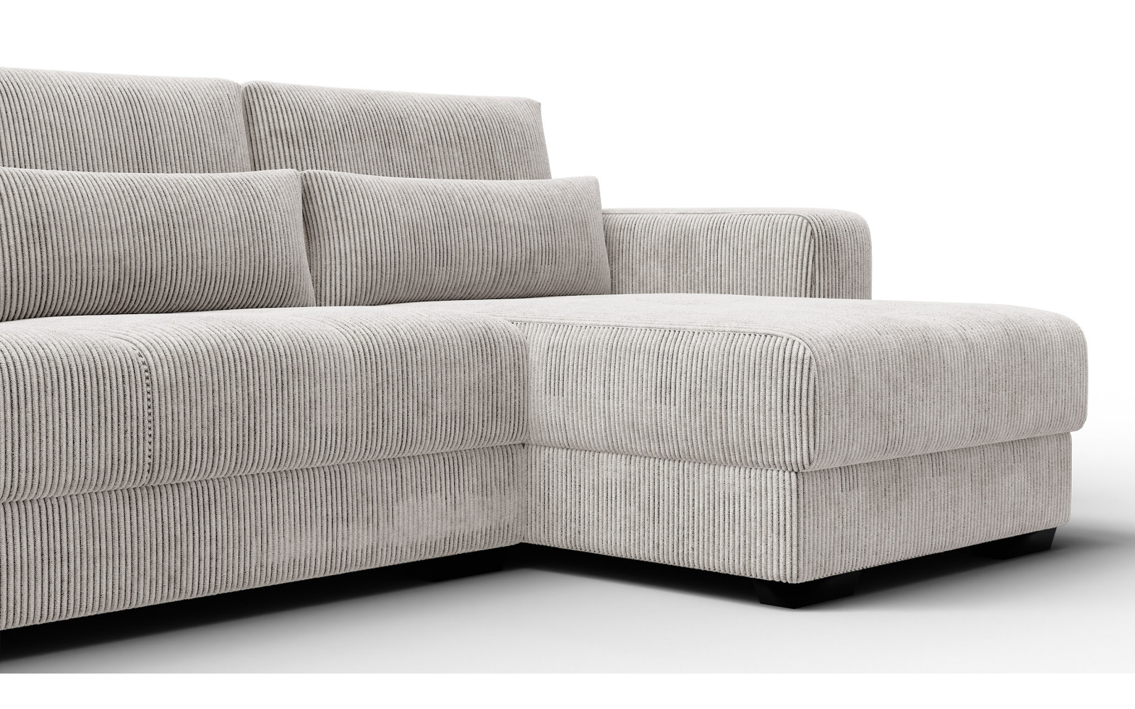 Ecksofa 4-Sitzer rechts OLI, perlweiß