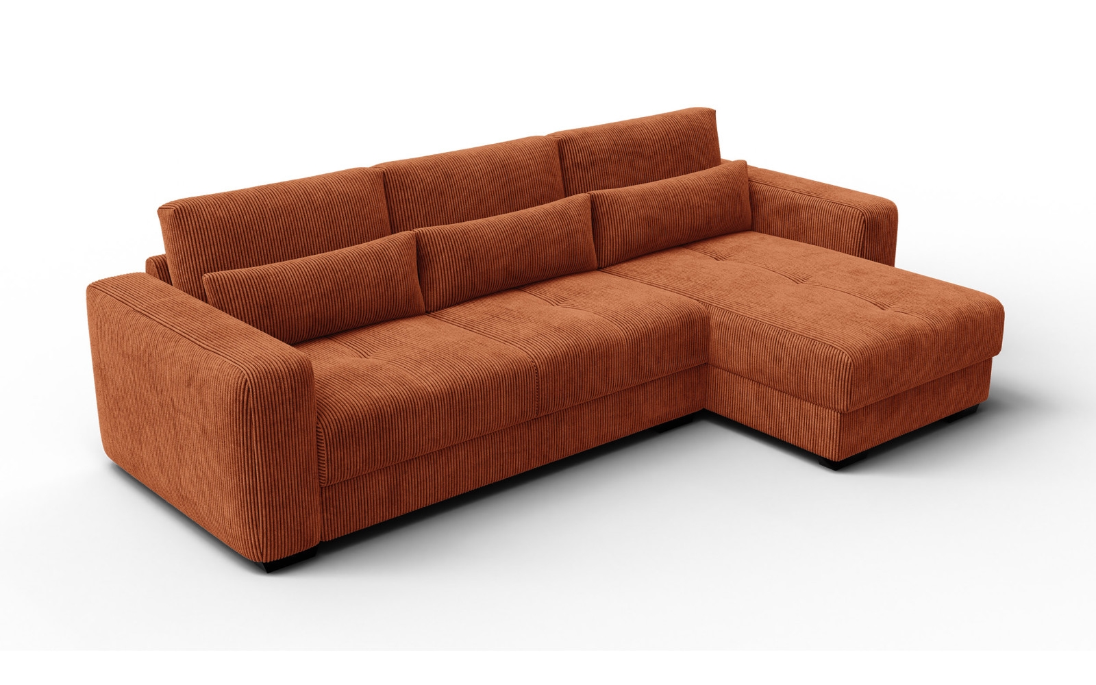 Ecksofa 4-Sitzer rechts OLI, orange