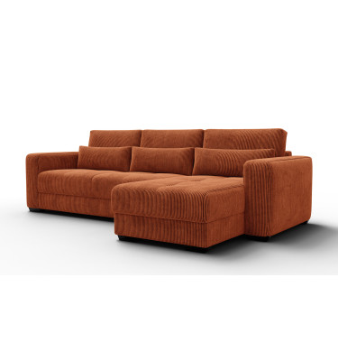 Ecksofa 4-Sitzer rechts OLI, orange