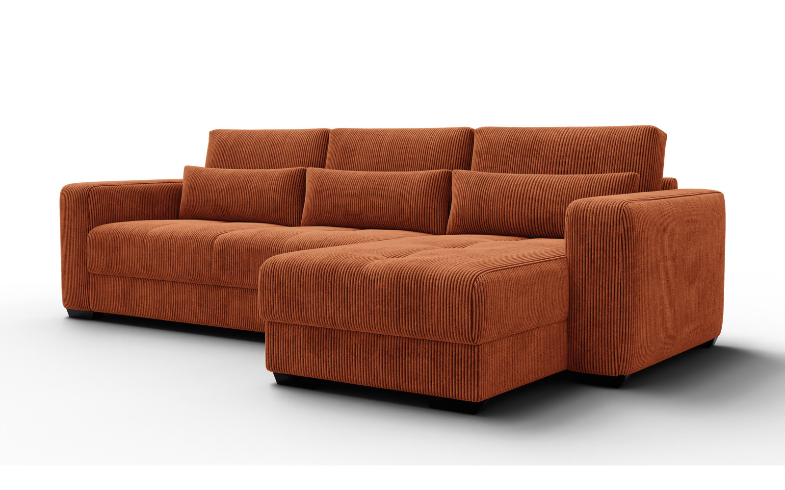 Ecksofa 4-Sitzer rechts OLI, orange