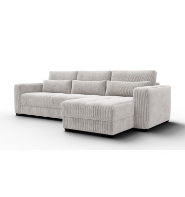 Ecksofa 4-Sitzer rechts OLI, perlweiß