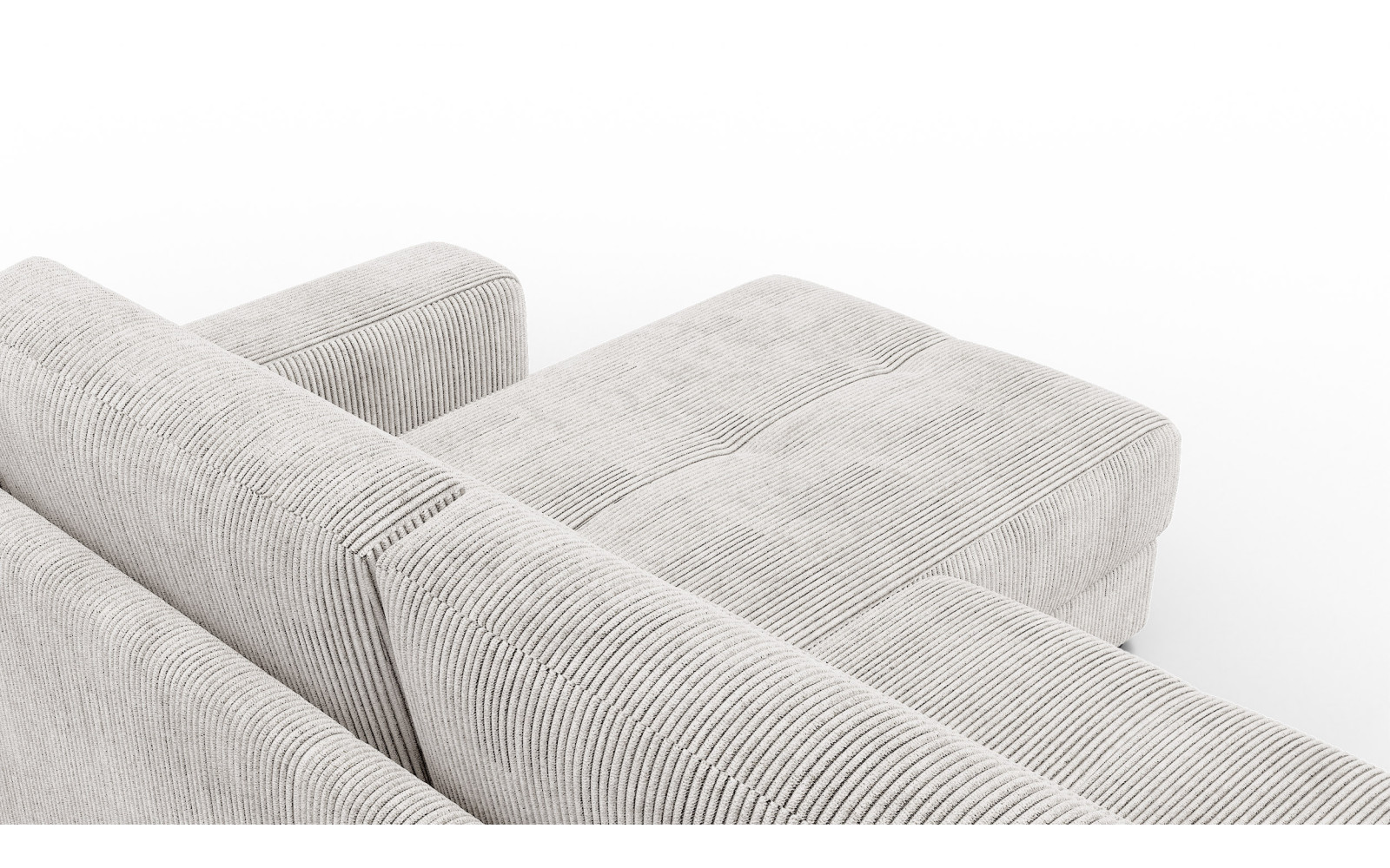 Ecksofa 4-Sitzer rechts OLI, perlweiß