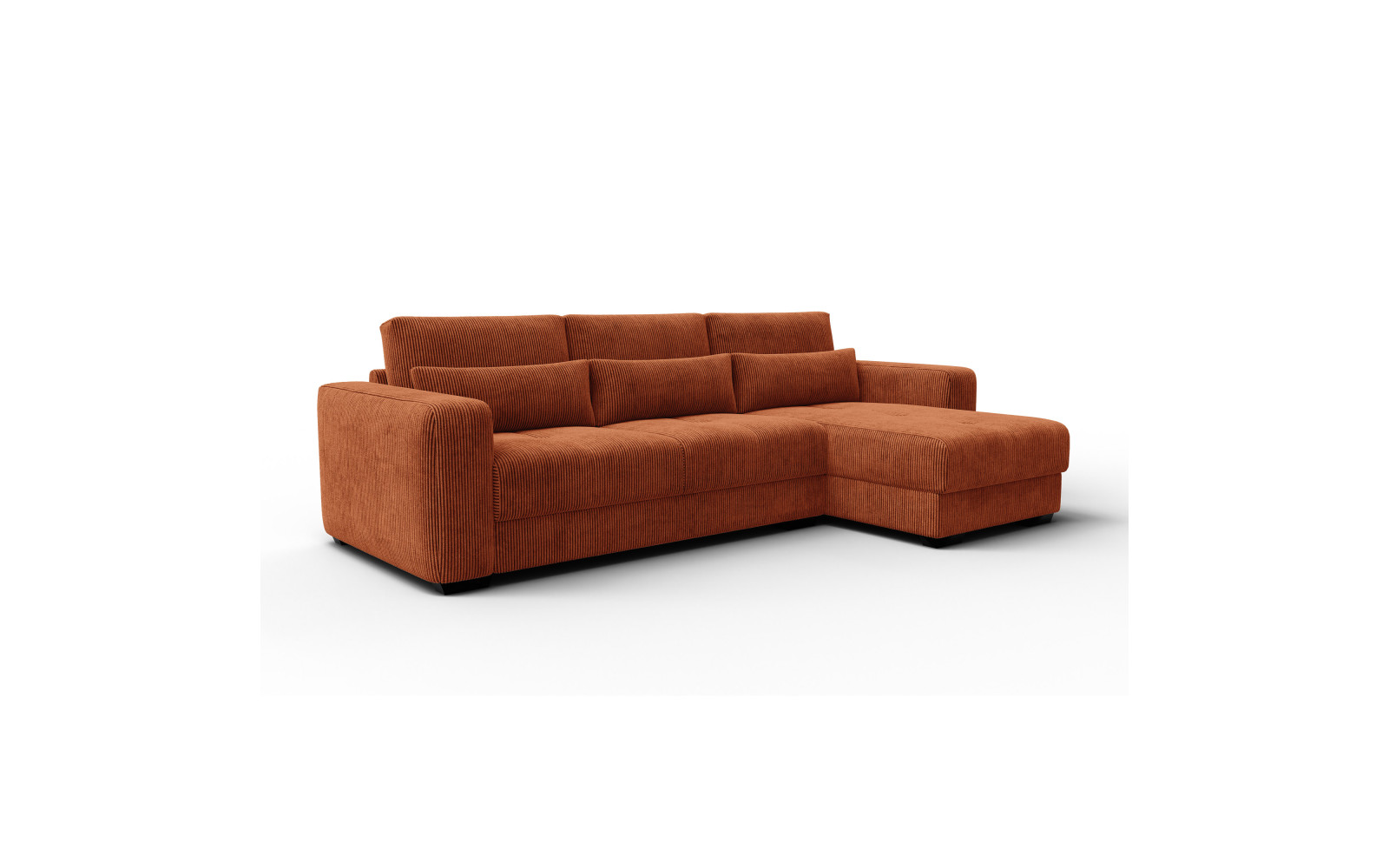 Ecksofa 4-Sitzer rechts OLI, orange