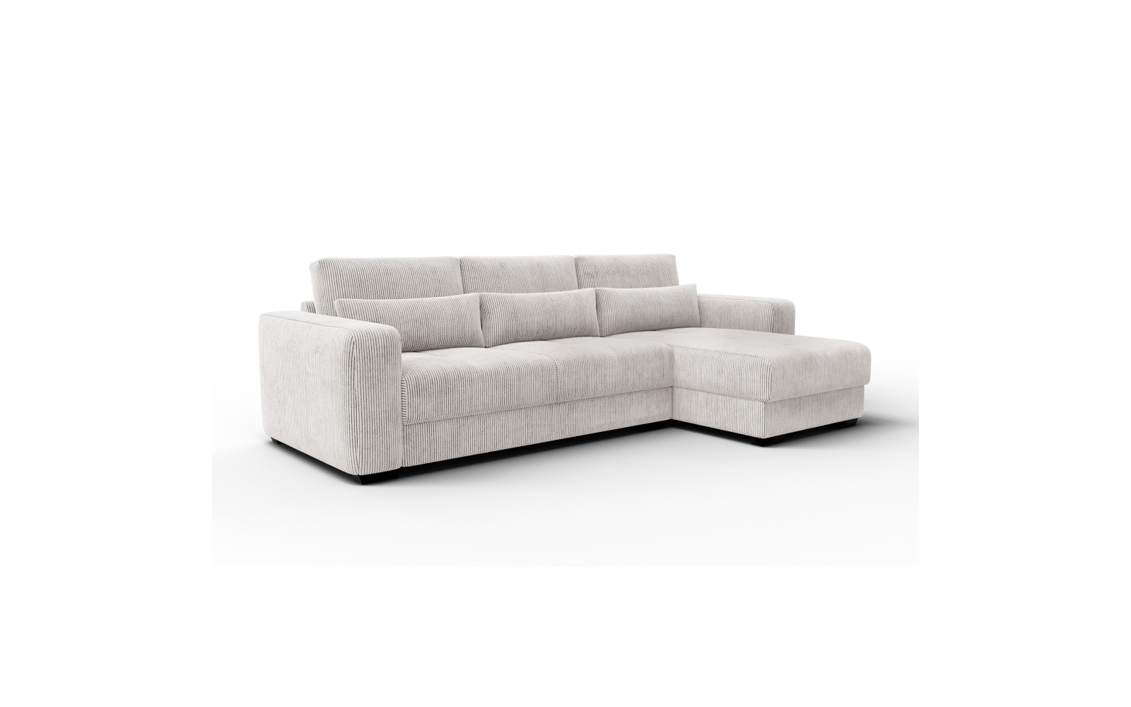 Ecksofa 4-Sitzer rechts OLI, perlweiß