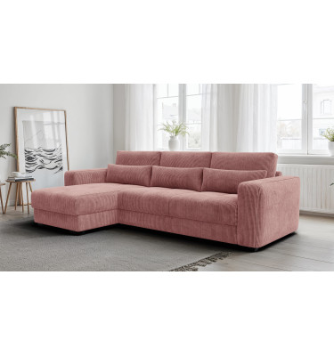 Ecksofa 4-Sitzer links OLI, altrosa