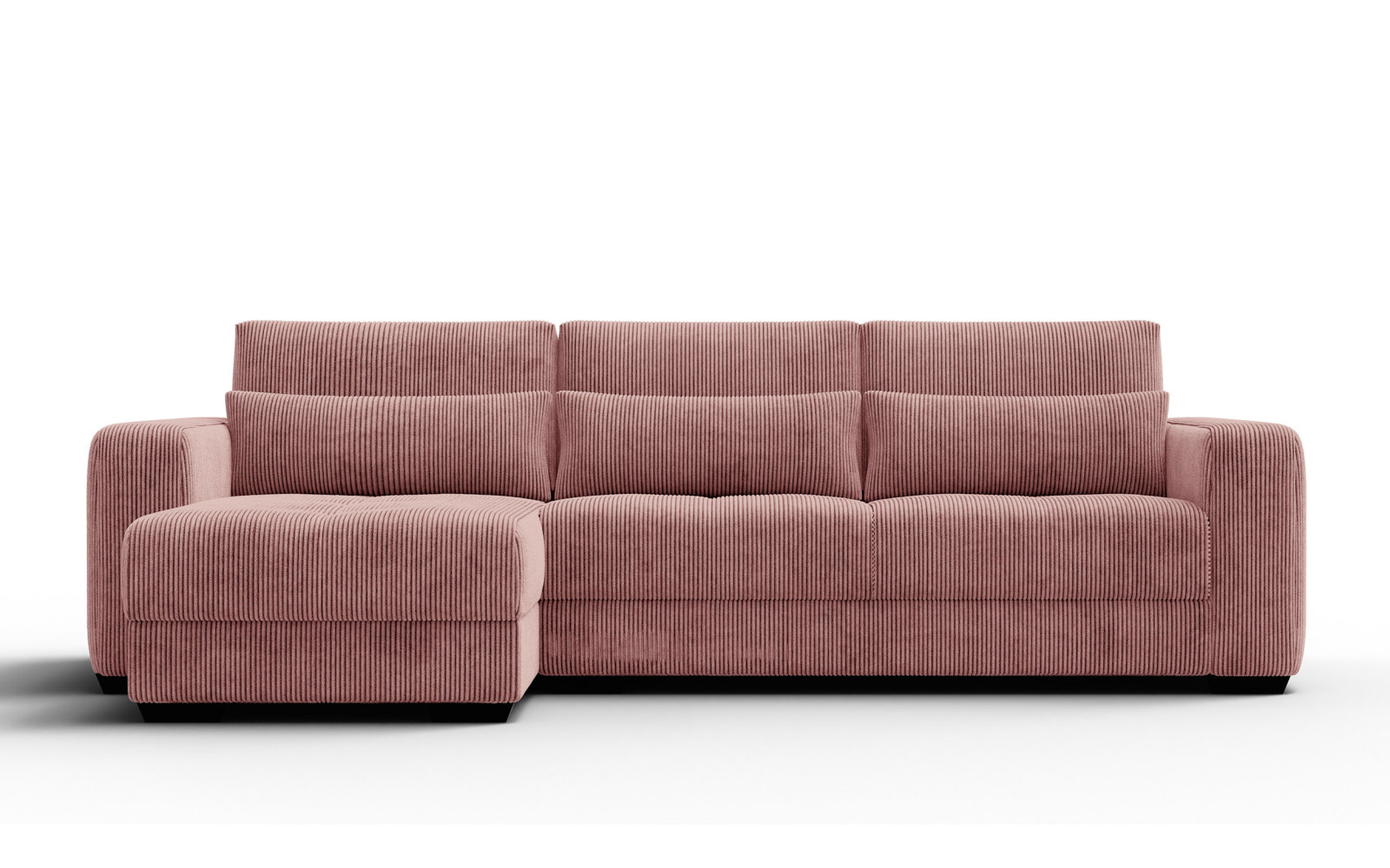Ecksofa 4-Sitzer links OLI, altrosa